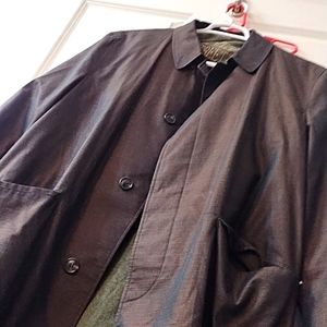 Vintage jewel beetle collar coat with lining.